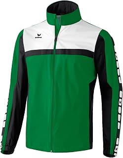 Erima Kid's Classic 5-C Rain Jacket, Yellow/Black/White