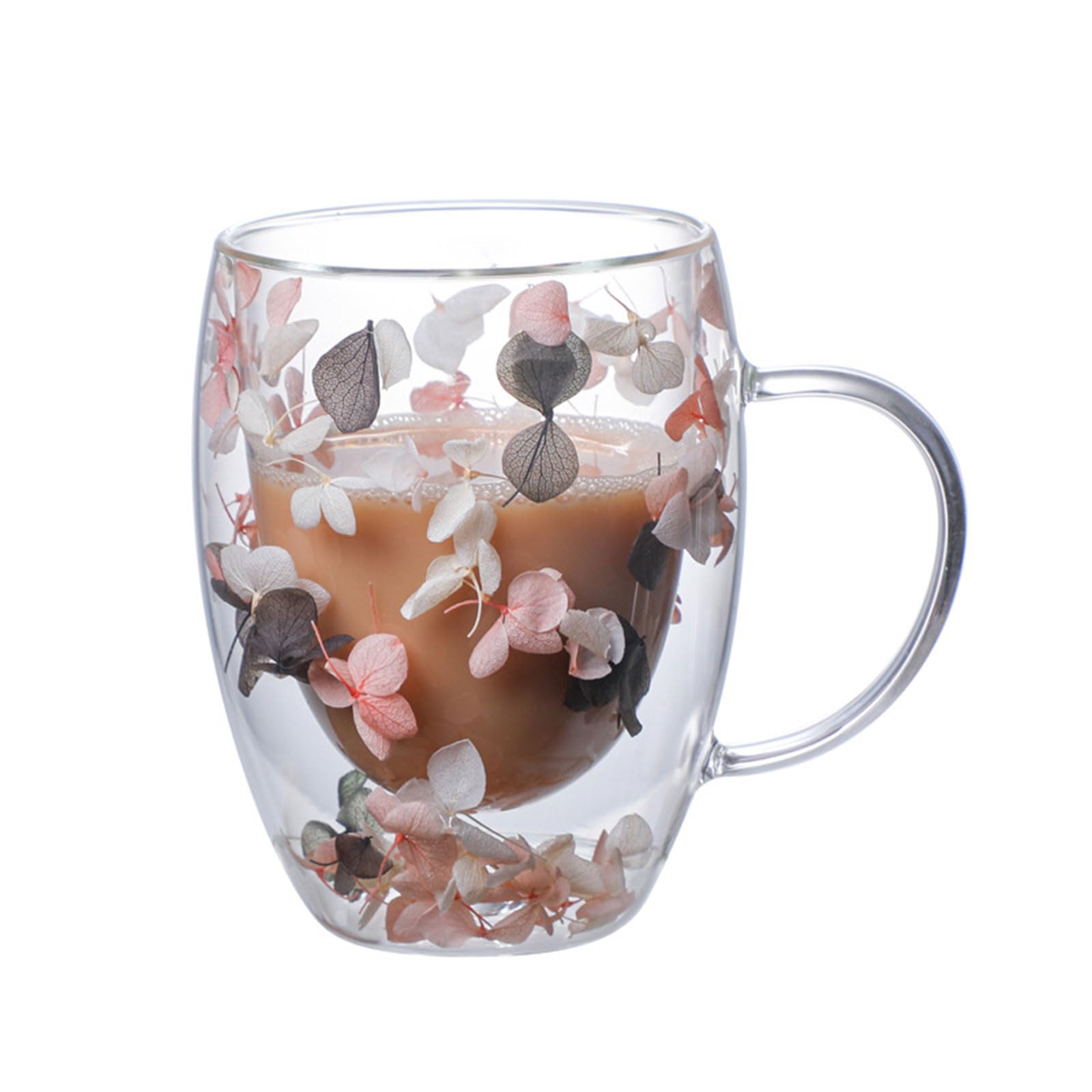 Xinsheinelry Clear Glass Mug Double Wall Cups Insulated Cup Beverages Suitable for Hot and Cold Drinks Insulated