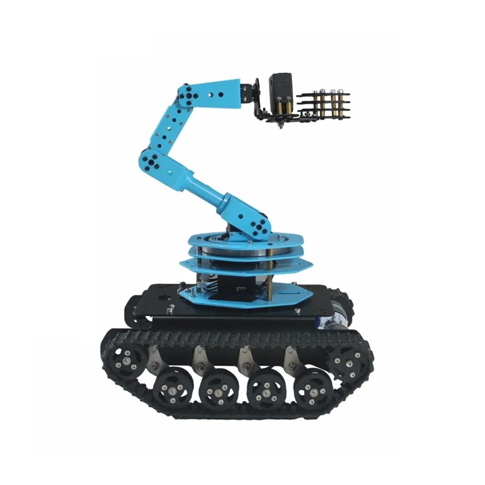 Brazo robótico con orugas RC de 6 Grados de Libertad, chasis de Tanque Educativo for automóvil Tanque Inteligente TS100 ensamblado