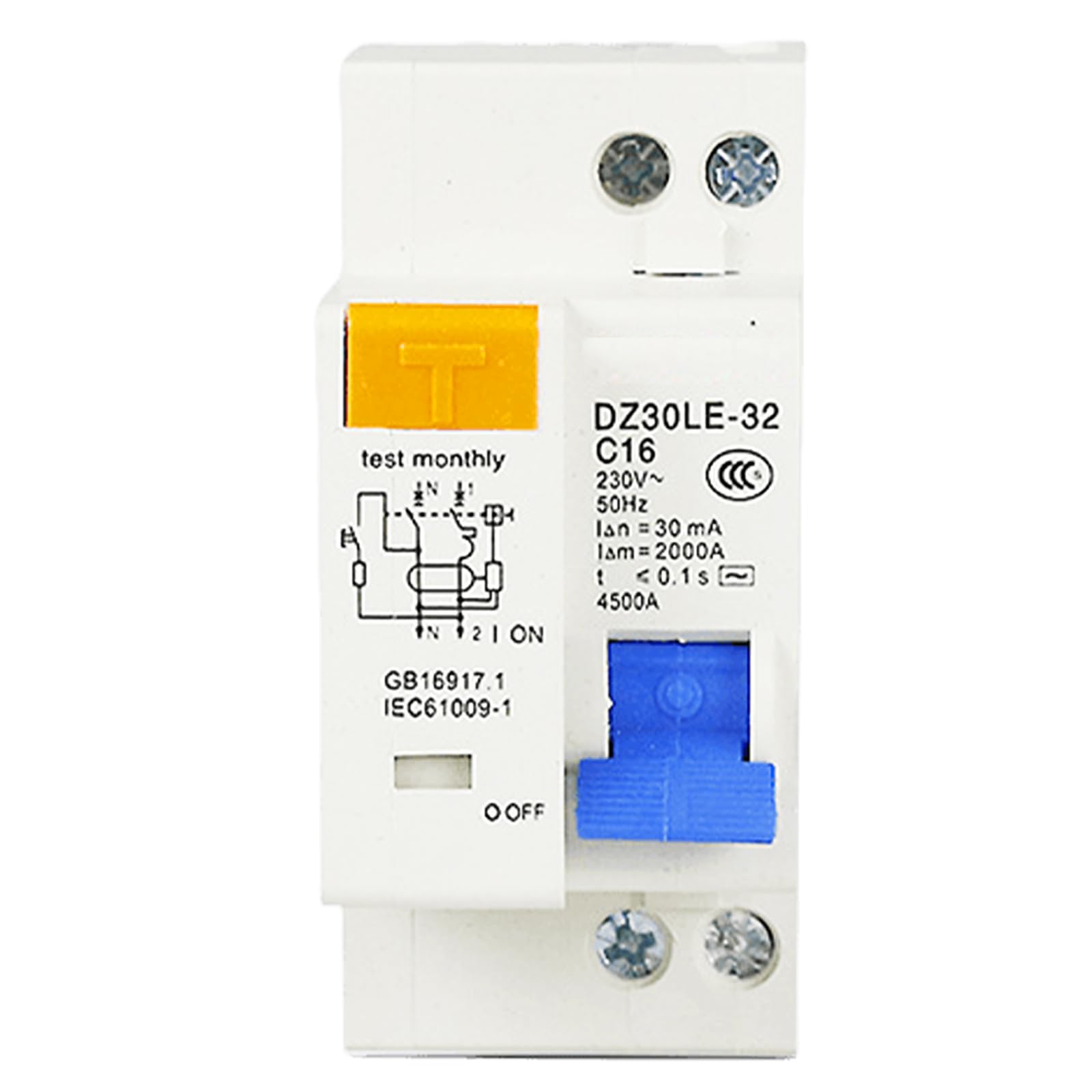 Disjoncteur Différentiel Legrand à Vis – 16A Courbe C Type AC 30mA, Réf 07852, Occasion
