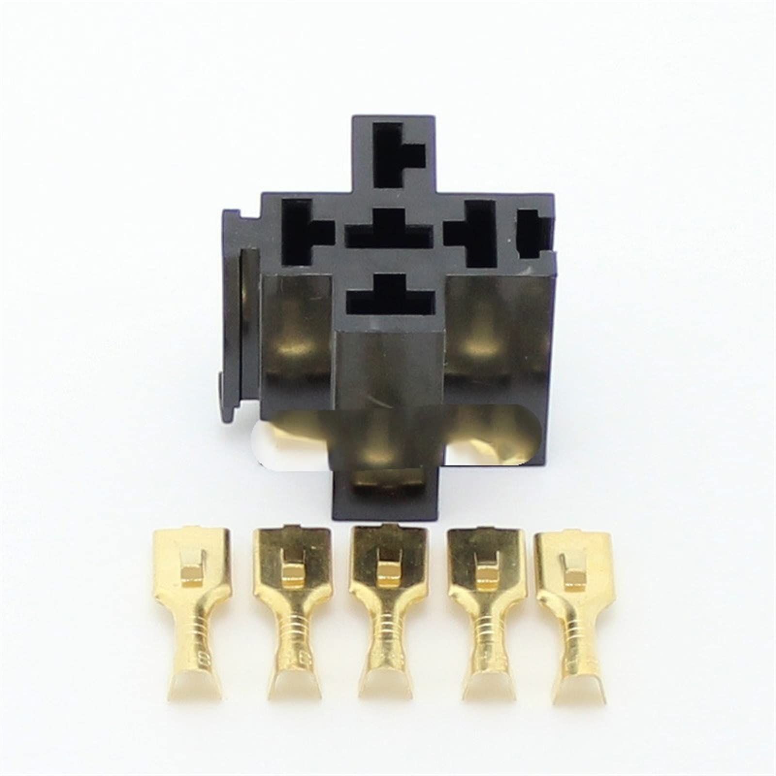 QAZXSEMUI 5 pcs Automobile Relay Socket Without Wire Contain Terminal 6.3mm high Current
