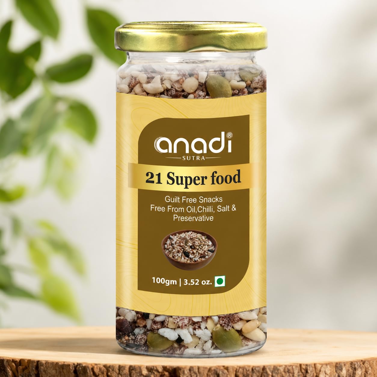 Anadi Sutra 21 Superfood Seed & Nut Mix | Premium Ready-to-Eat Healthy Snack | Ragi Flakes, Mamra Almonds, Makhana, Pumpkin, Sunflower & Watermelon Seeds | Daily Breakfast & Anytime Nutrition | 100g-picture-25