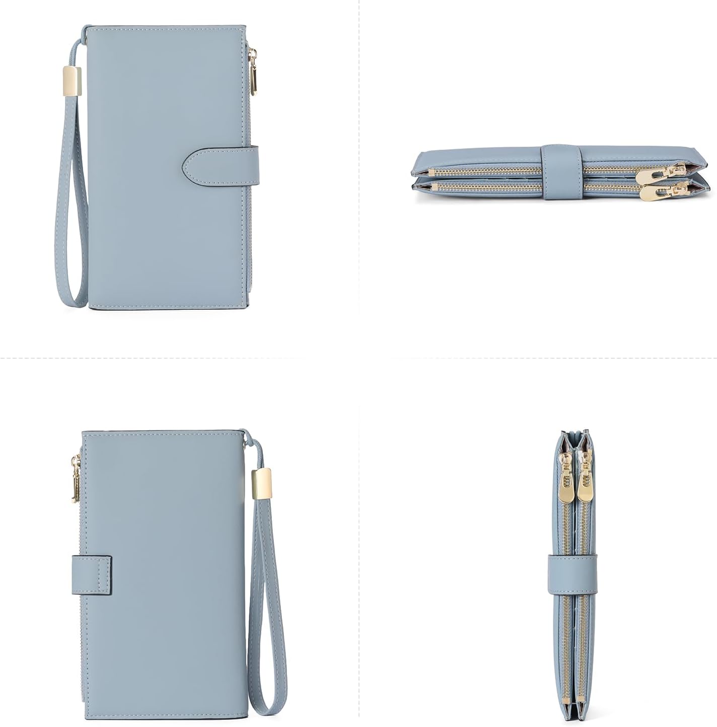 FALAN MULE Wallet Women Multi Card Slim Leather RFID Blocking Credit Card Holder Wallet Purse with Zipper Pocket - Image 4