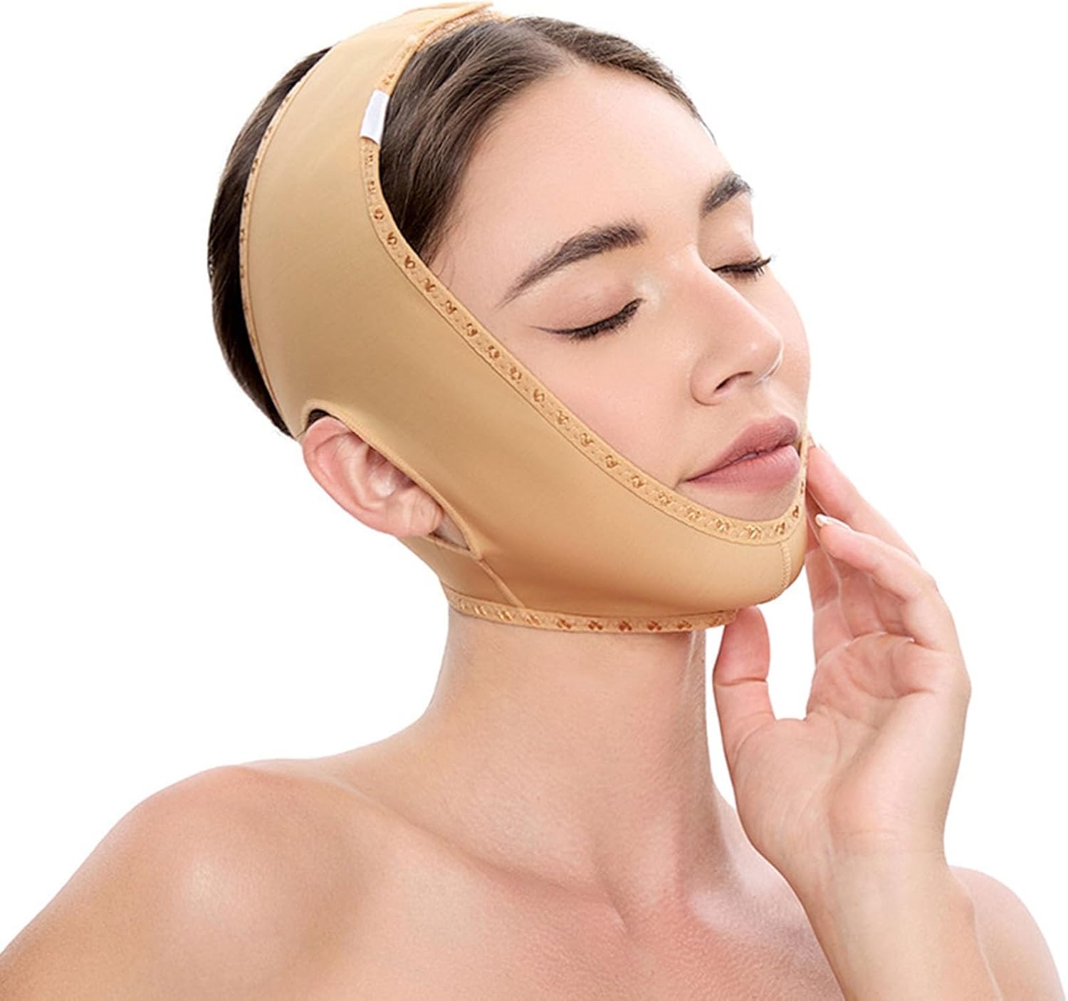 Womens Face Toning Belt Chin Strap Support Band Double Chin After Lipo Compression Garment Wrap Facial Slimmer