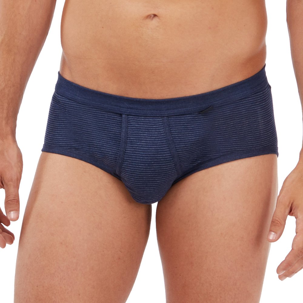 SCHÖLLER Herren Slip mit Eingriff 5er Pack l 146-420 l Größe 5 (M) bis 9 (3XL) l Farbe Schwarz-Melange
