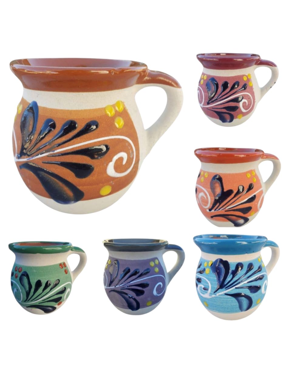 Photo 1 of ***UNPAINTED*** Hand-Painted Mexican clay Mugs, Floral Ceramic Coffee cups, Artisan Handmade Talavera Jarritos Mexican Mugs Tazas de Mexico (Mixed, Single (1))