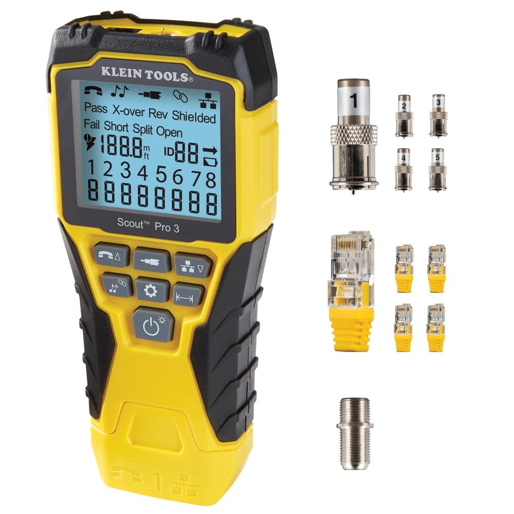 Comprobador de cables VDV501-851 Klein Tools Scout Pro 3 Audio/Video, Red, Telecomunicaciones
