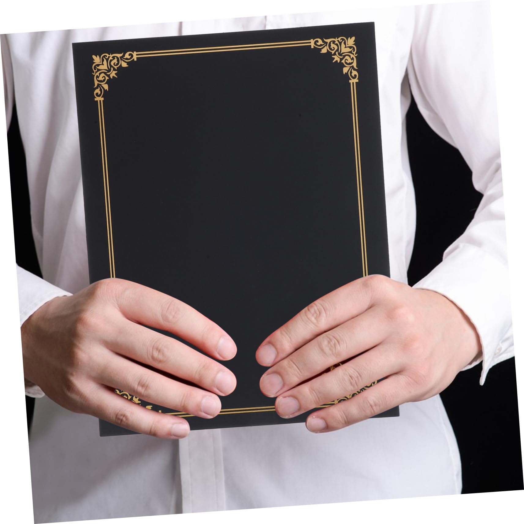 Pochettes en Papier Noir Design Élégant pour Certificats Lot de 10 Protège et Présente Vos Diplômes pour Bureau et Maison