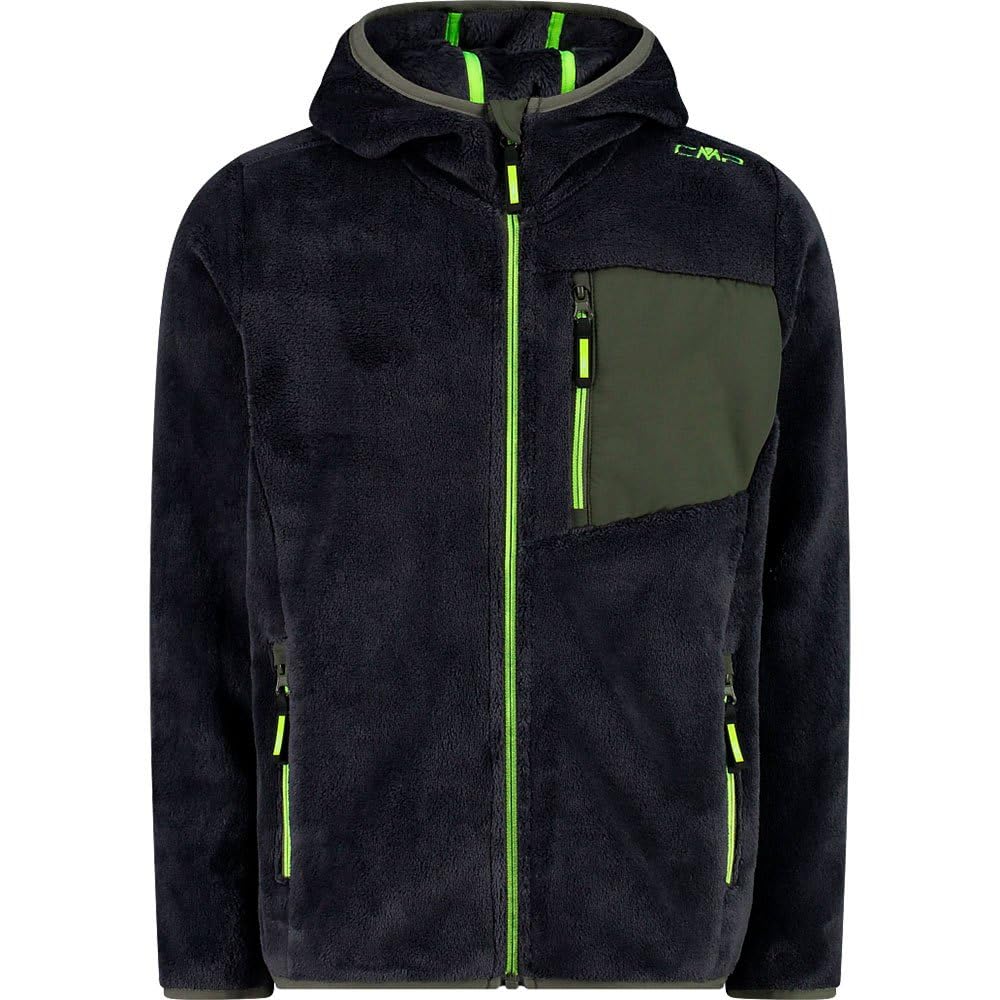 CMP - Kid Jacket Fix Hood, Anthracite-Olive, 98