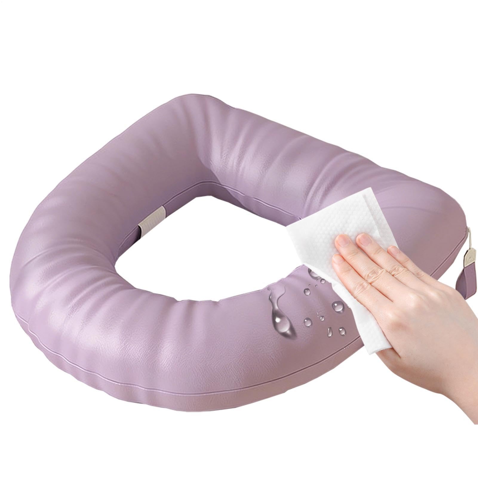 Cuscino per sedile WC - Cuscino per panca lavabile, scudo anulare flessibile, protezione igienica in peluche | Attrezzature di sicurezza per WC, unità di decompressione per appartamenti
