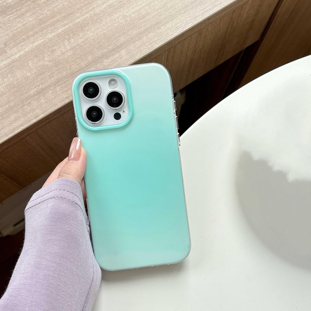 Coque iPhone 16 Pro Max antichoc verte dégradé luxe candy