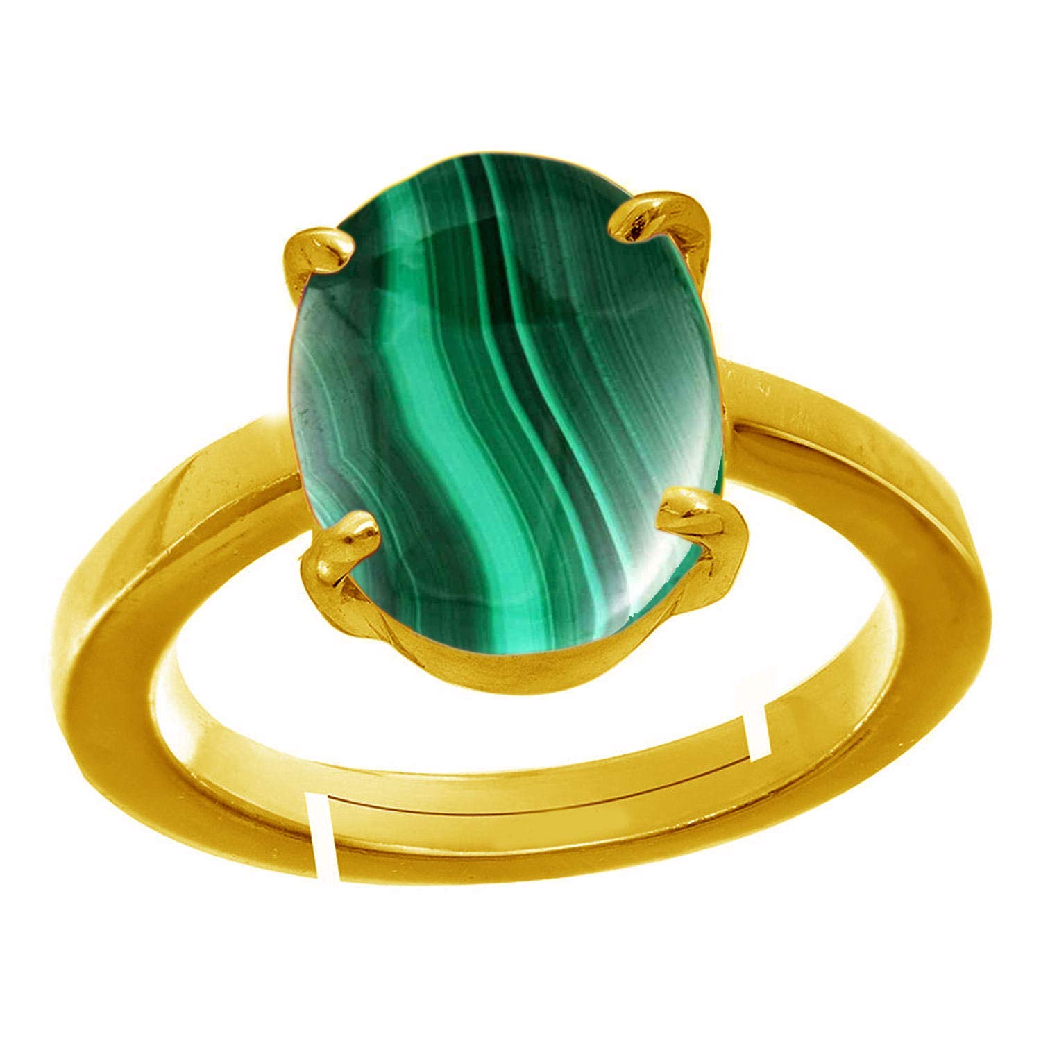 anuj sales Untreated 11.25 Ratti Natural Malachite Gemstone Ring for Gold Plated Women's and Men's-picture-35