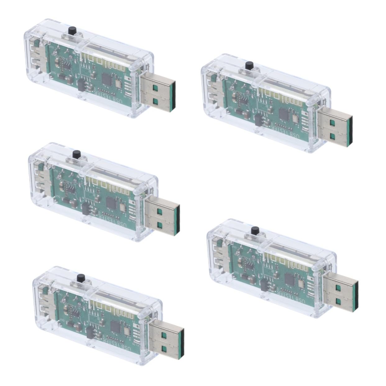 Operitacx 5 Stück USB-Tester Spannungsprüfer Stift USB-Messgerät USB-Leistungsmesser stromverbrauchsmesser Spannungsmesser USB tester multimeter USB-Voltmeter Abs Transparent