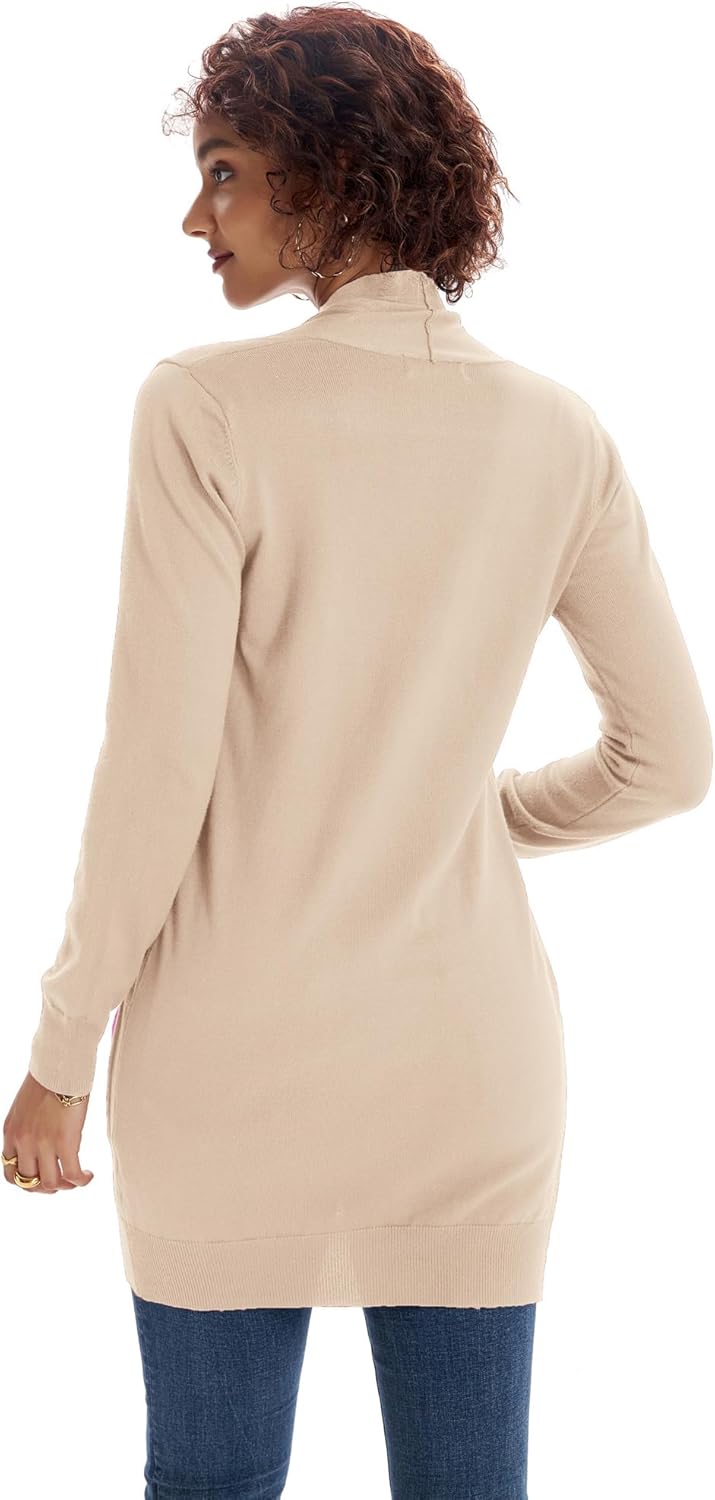 GRACE KARIN Women Lightweight Cardigan Sweaters with Pocket Long Sleeve Shrugs - Image 2