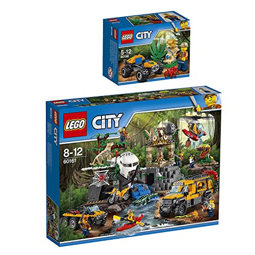 Preisvergleich Produktbild Lego CITY 2er Set 60161 60156 Dschungel-Forschungsstation + Dschungel-Buggy