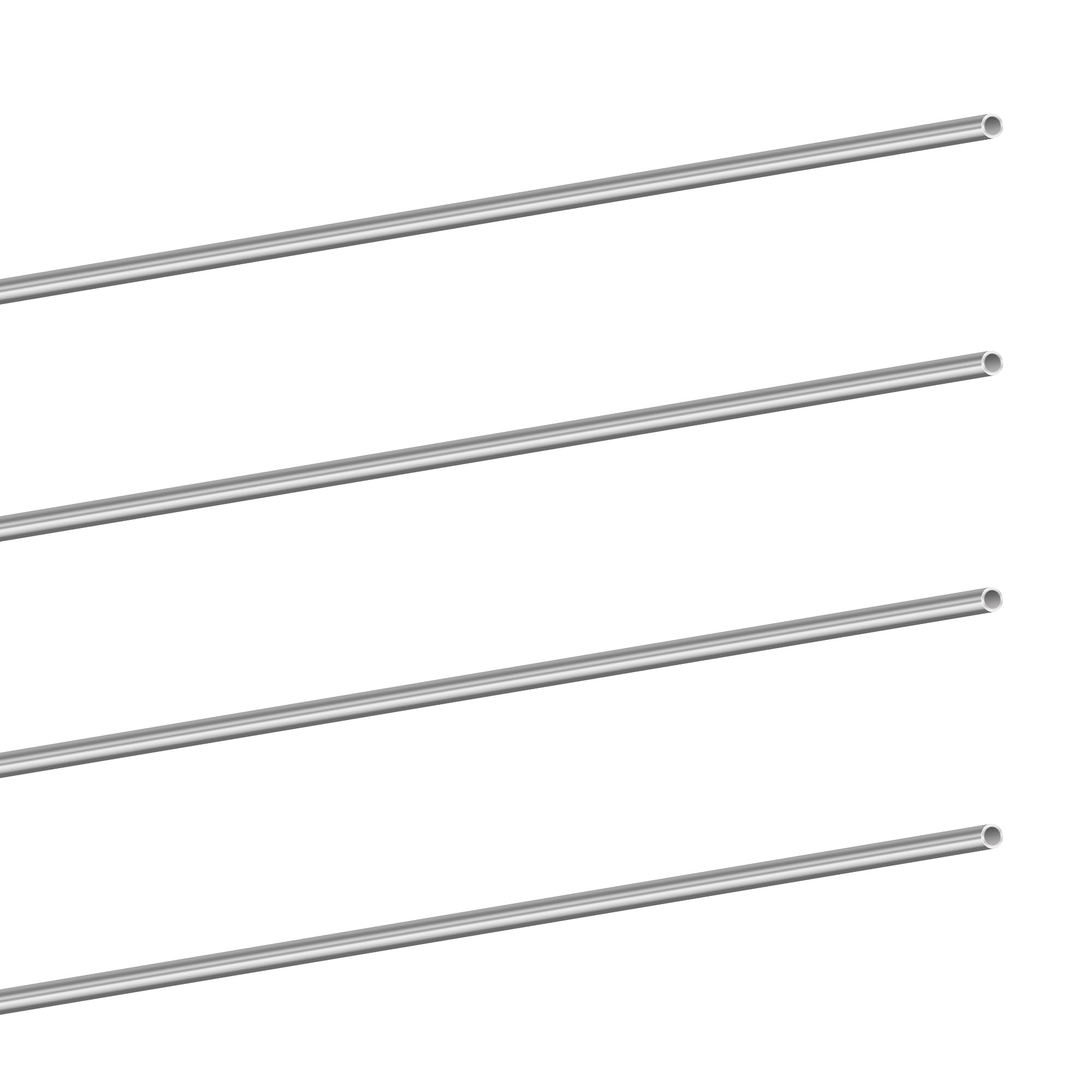 Tubo in acciaio inox 304 rotondo senza cuciture 3 mm x 0,3 mm x 300 mm 4 pezzi