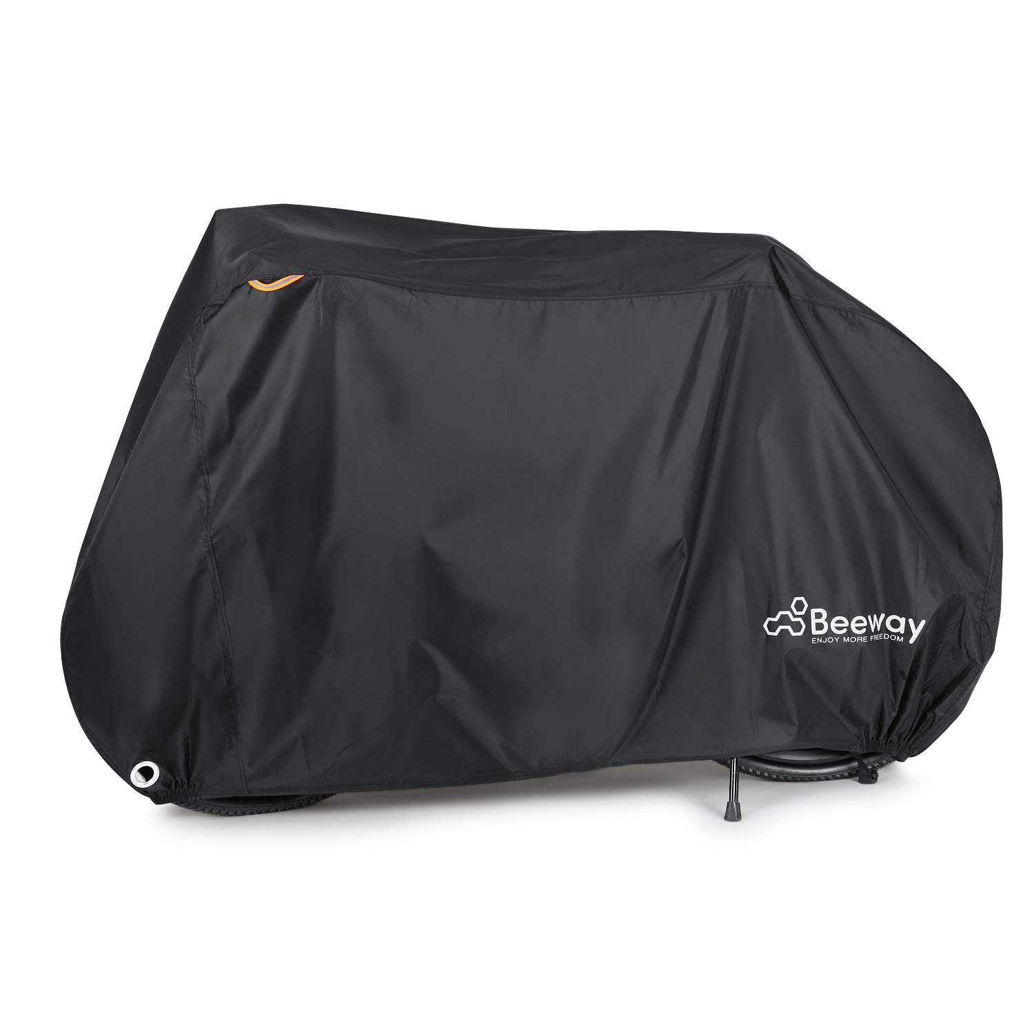 BEEWAY Bike Cover, Waterproof Bicycle Cover Indoor Outdoor Storage - 210T Nylon with Pu Coating, Safty Straps, Lock-holes, Fits for Most Bikes up to 29"BEEWAY Bike Cover, Waterproof Bicycle Cover…