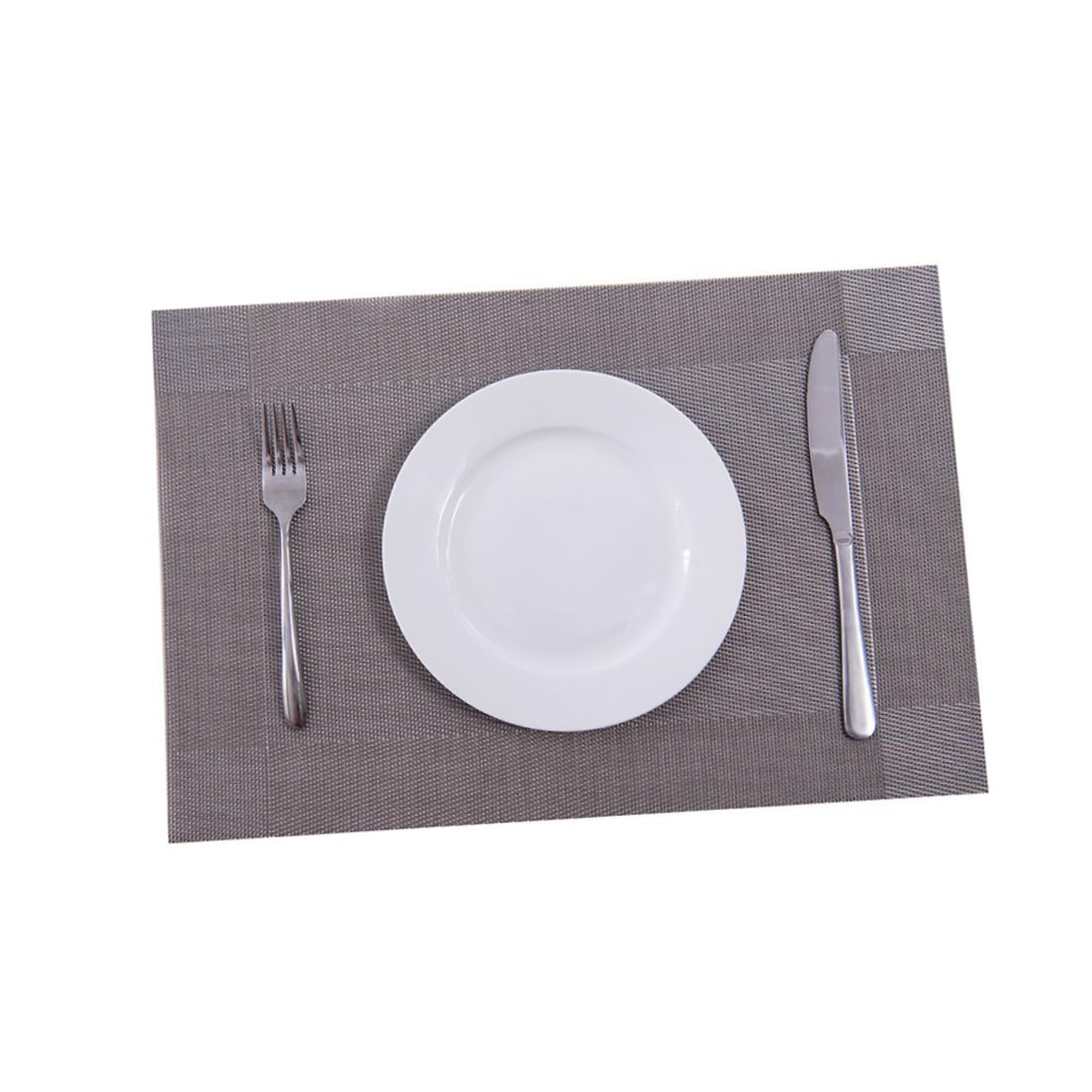 GRIRIW 8pcs Restaurant Table Mats Table Pad Simple Design Table Mat Tableware Table Mat Table Mat Table Mat Waterproof Desk Mat Exquisite Workmanship Table Mat PVC Placemats Grey