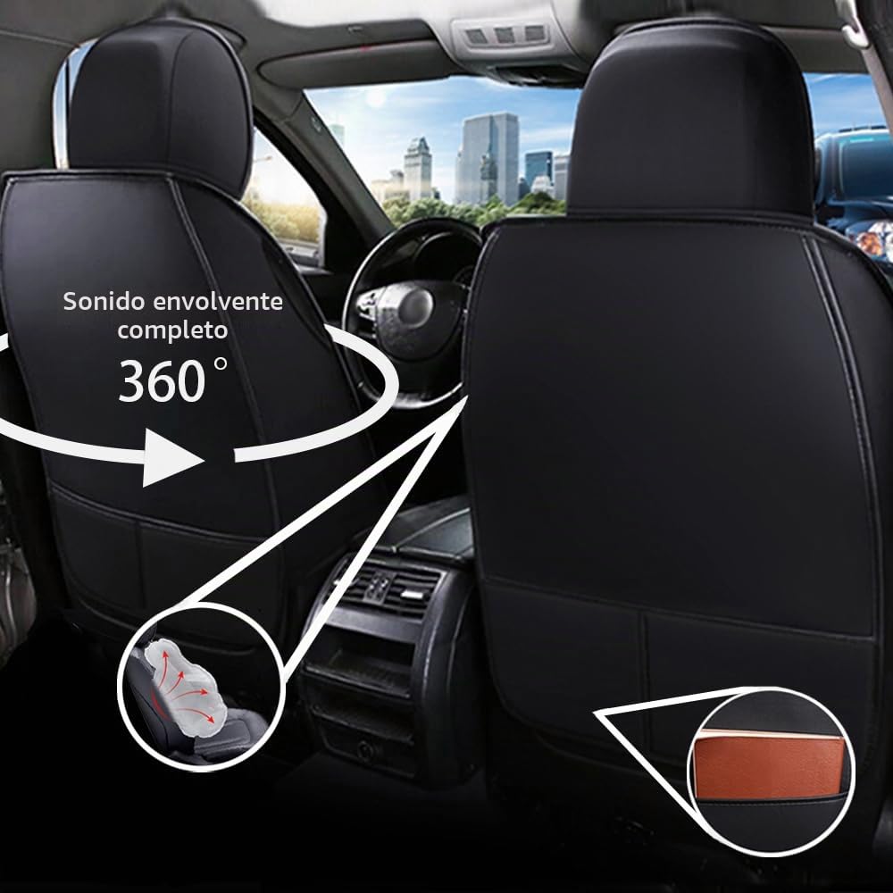 Fundas de asiento delanteras de cuero sintético negro impermeables y resistentes para Jeep Renegade Compass Cherokee Grand Cherokee Wrangler JK