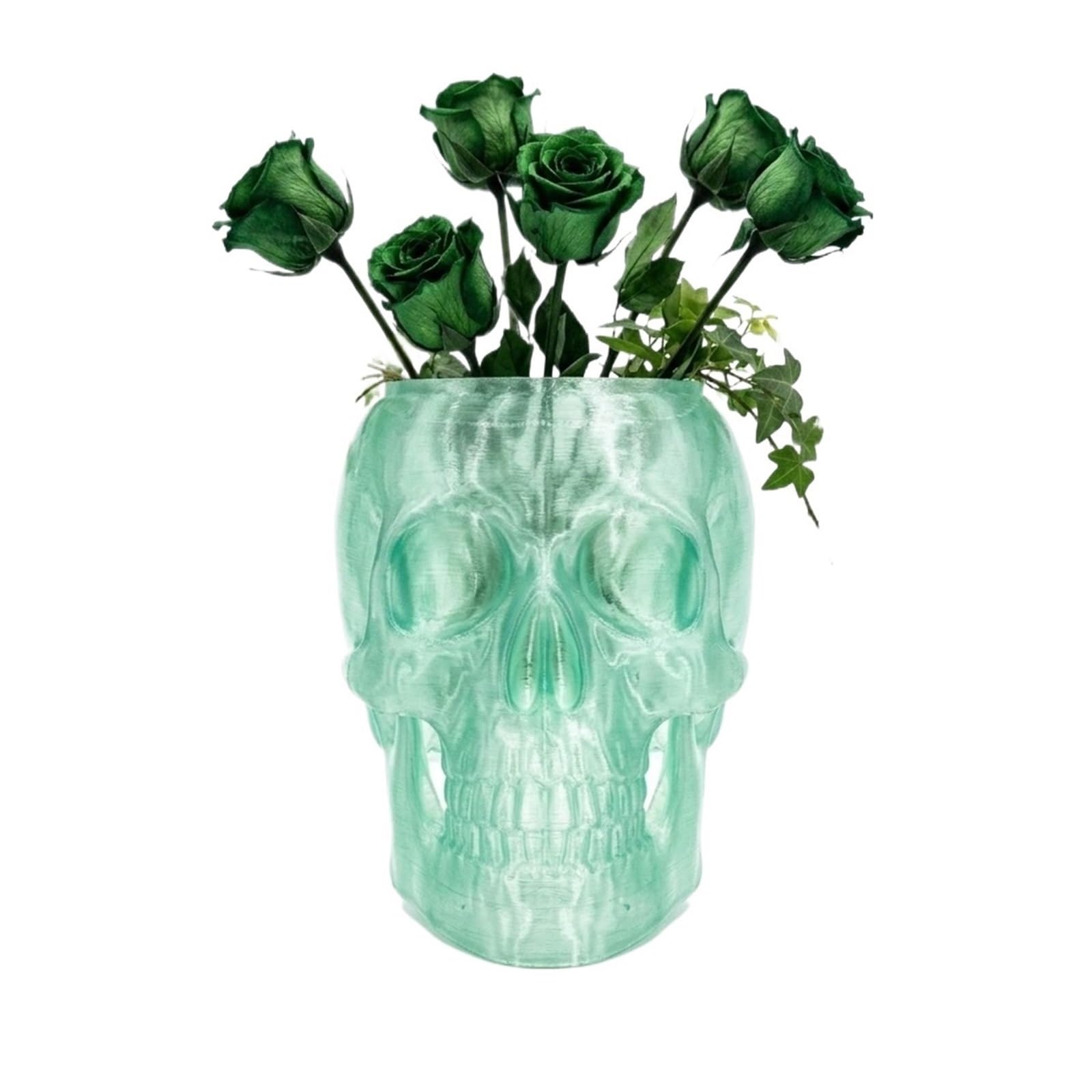 Gothic Skull Wall Vase Translucent Skeleton Head Flower Pot Planter