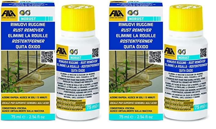Fila Surface Care Solutions NO RUST, Quita Oxido 75 ml (Paquete de 2)