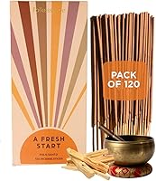 Vista 17 de Folkulture Varillas de incienso (120 varillas) Juego de 6 incienso prémium con el mejor olor para limpiar la energía negativa Sin carbón