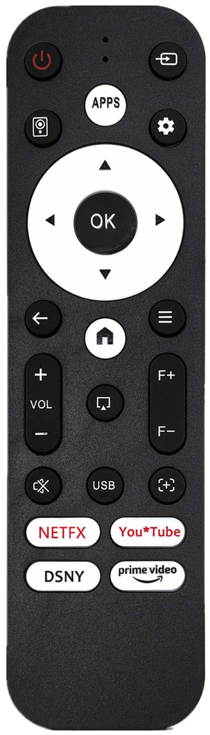 Replacement Remote Control for VOPLLS Q5,VISSPL H86,Futuzen P30 Projectors