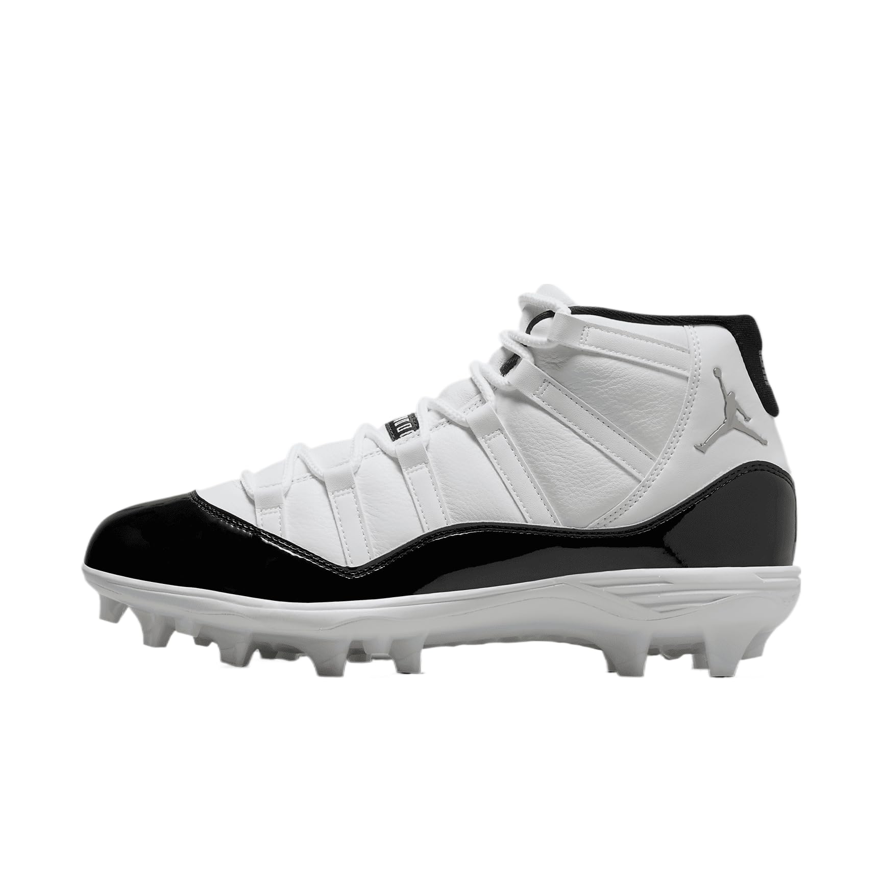 NIKE Jordan 11 Mid TD Men's Football Cleats (FV5374-107, White/Black/Metallic Gold) Size 10.5