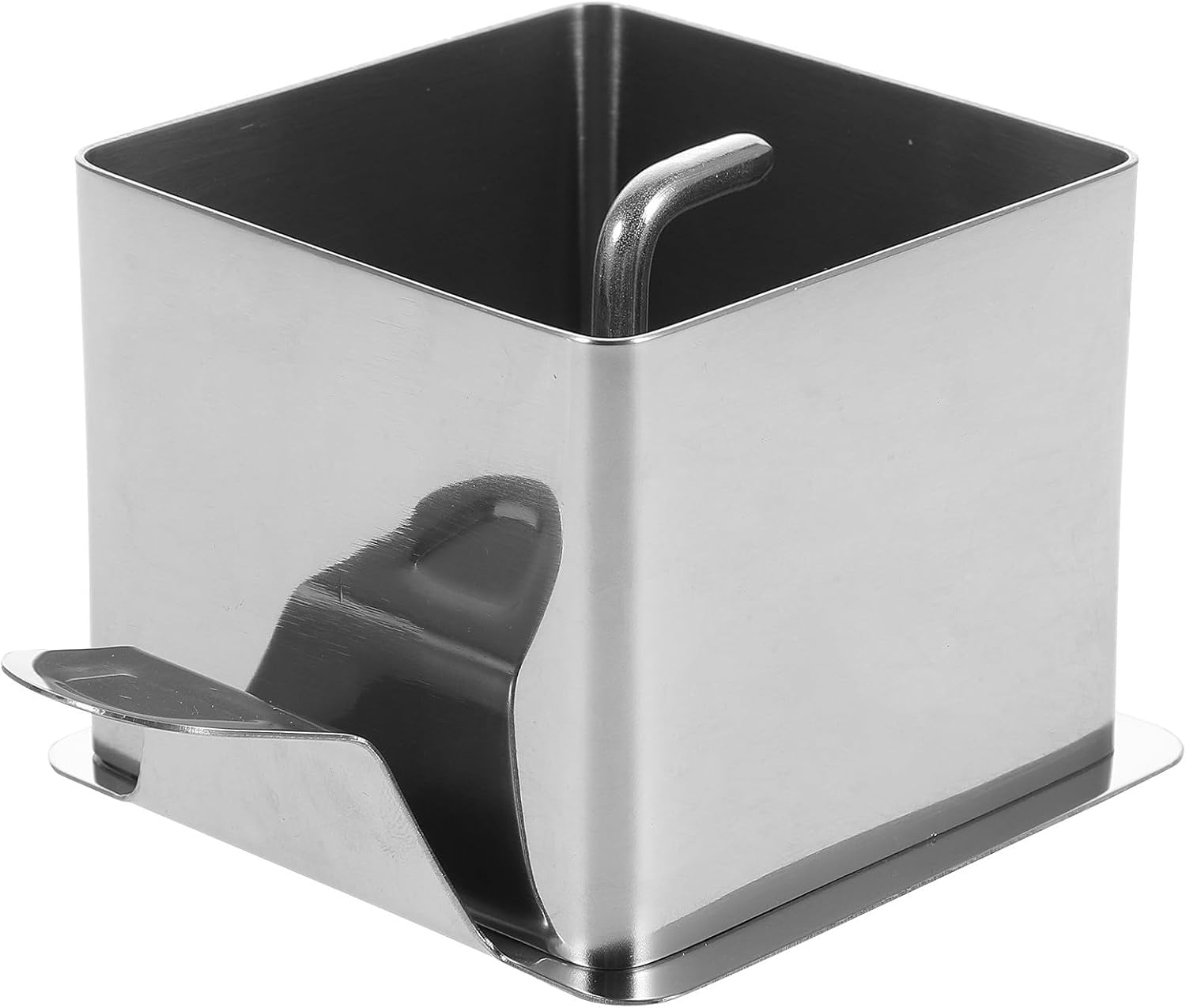 DOITOOL Complementary Food Rice Ball Maker Mold Set, Square Stainless Steel Mousse Cake Mold with Press and Base for Homemade Sushi and Pastry Baking