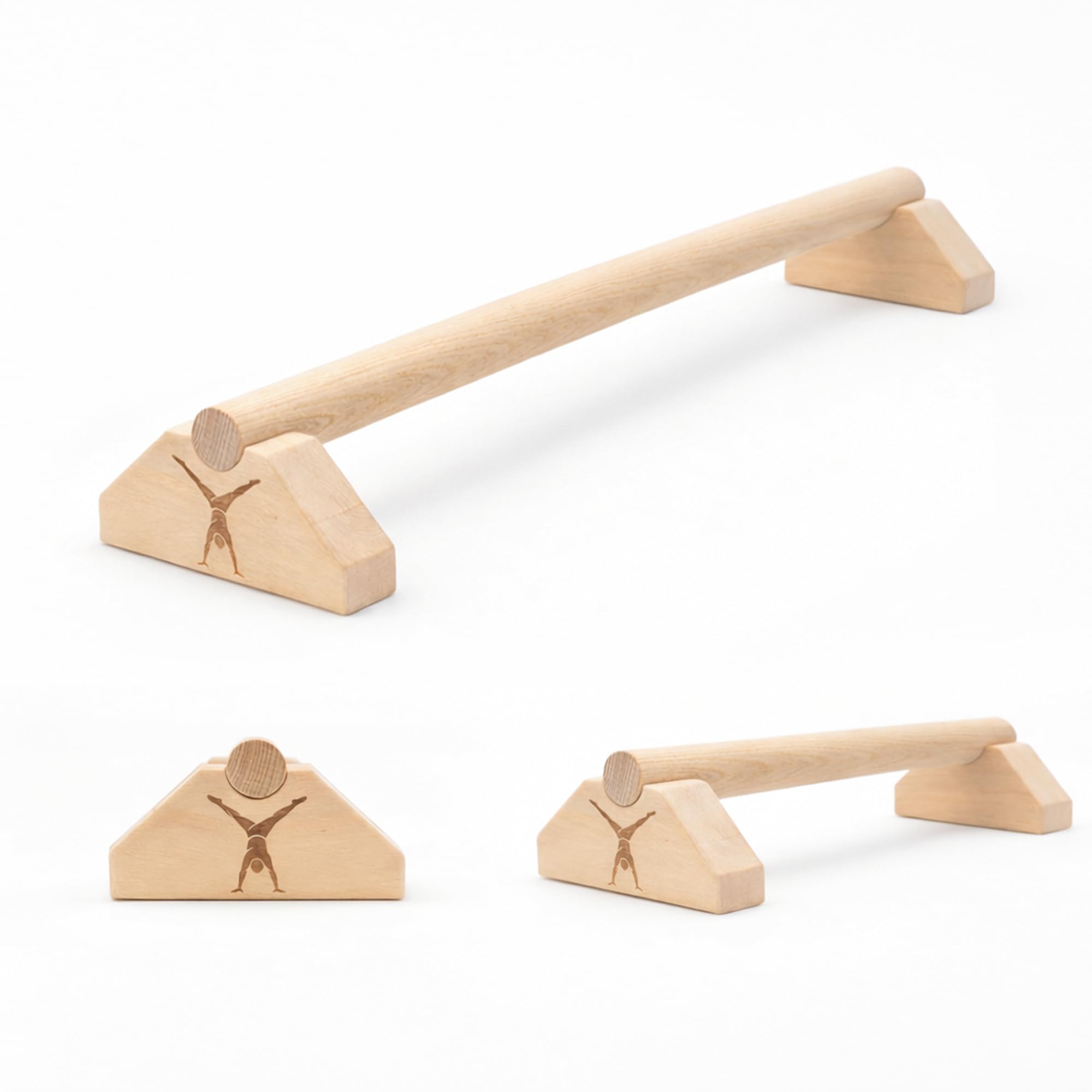 MAMOI® Parallettes de entrenamiento, calistenia, barras para flexiones, fitness, barras paralelas, estables y antideslizantes, equipo de entrenamiento para ejercicios en casa y en el gimnasio