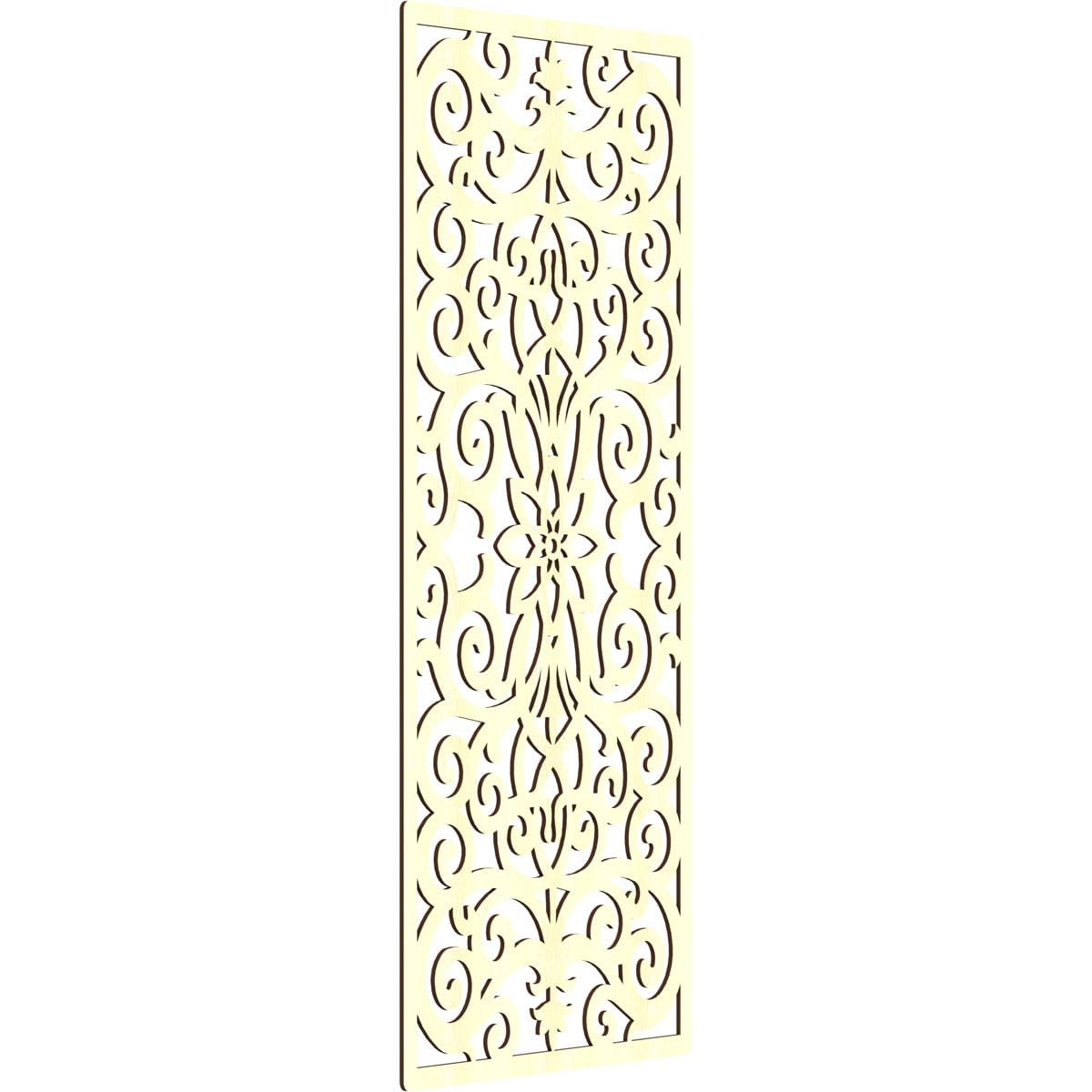 27 3/8"W x 69 3/8"H x 1/4"T Buel Decorative Fretwork Wood Wall Panels, Alder