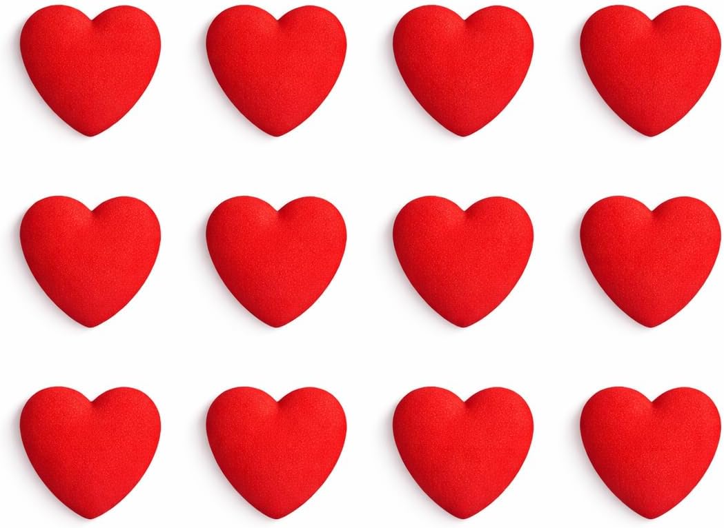 Oasis Supply, Edible Fun Shapes | Sugar Hand Painted Cake, Cupcake Toppers | Valentine's & Mother's Day Decorations (Red Hearts)