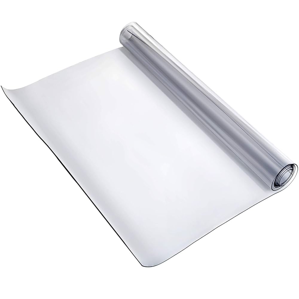 Clear Desk Mat For Chair Clear Desk Cover Protector PVC Table Pad 1mm Thick Table Cover Multi-Purpose Table Mat For Dining Room Night Stand Easy To Clean Desk Protector Mat 22 X