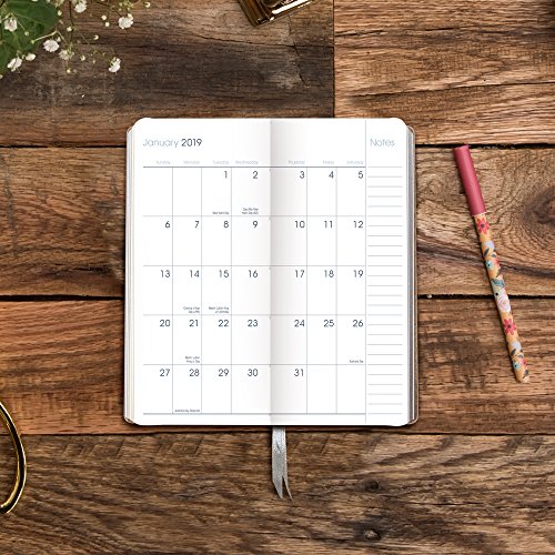 Orange Circle Studio 2019 Leatheresque Jotter Agenda, August 2018 - December 2019, Hello Metallic Pink #TOP3