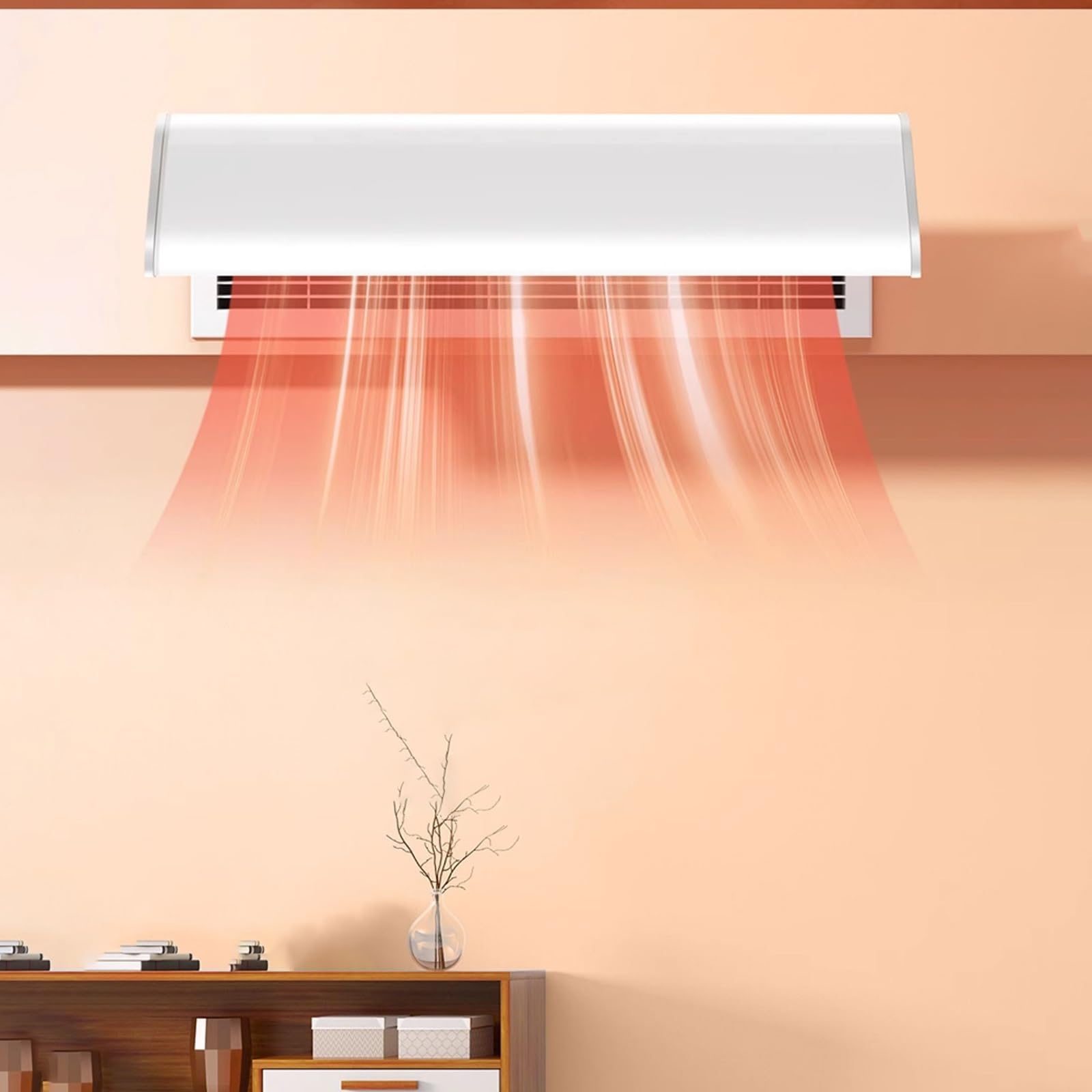 Deflettore per Condizionatore d'Aria per Aria Condizionata Centrale, Deflettore per Bocchette d'Aria a Soffitto, Deviatore d'Aria, per Soggiorno, Camera da Letto, Casa(39.4in/100cm)