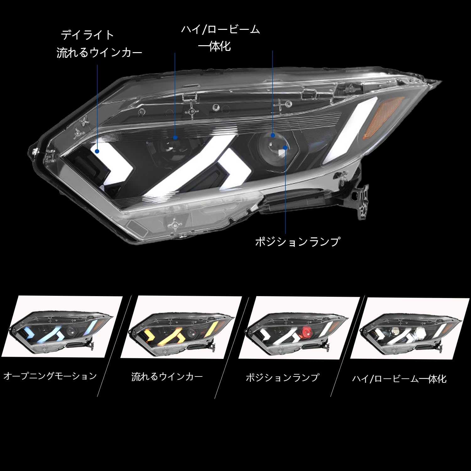 ホンダ　ヴェゼル　右ヘッドライト Amazon.co.jp: Culonホンダ ヴェゼル ヘッドライトRU1 RU2 RU3 RU4型