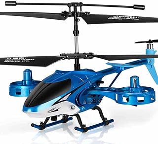SZITW RC Helicopter 4.5CH Alloy Electric Remote Control Helicopter, Dual Motor LED Lights RC Aircraft 2.4G Locking Tail Gyro Charging RC Airplane, for Beginners Boys Kids Teens Xmas Birthday Gift
