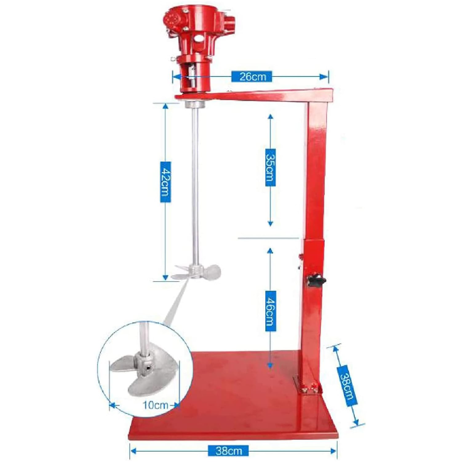 Mezclador neumático para pintura, mortero y yeso, mezclador de tambor de elevación automática, acero inoxidable, 5 galones/20 L, 2600 rpm