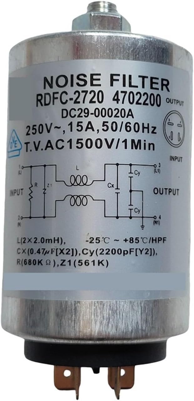 Compatible with Samsung Washing Machine Capacitor Filter DC29-00015G RDFC-2916 LFT-215G DC29-00020A RDFC-2720 Parts(DC29-00015G)