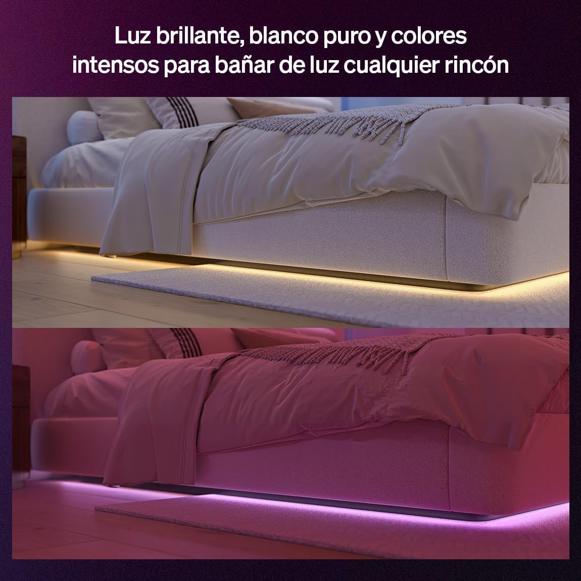 Philips Hue Tira LED Flux 3 m 1200 lm RGBWWIC Chromasync™ color y ambiente vibrante iluminación interior flexible