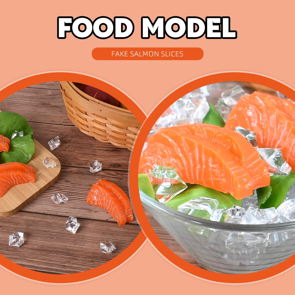 Amazon.de: VIOCIWUO Knstlicher Lachs, 6 Stck, knstliche  Sashimi-Scheiben, simuliertes Fisch, Fleischfutter, Modell fr Kche,  Laden, Dekoration, ...