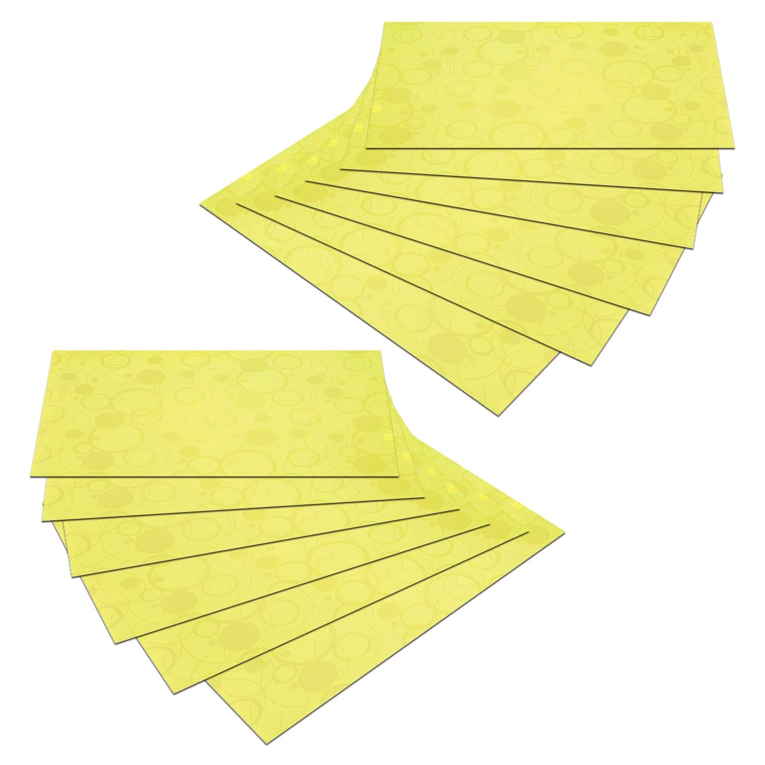 Kuber Industries Circle Print Fridge Mat Set of 6|Water Proof Refrigerator Drawer Mat|Reusable & Washable|Multipurpose Mat for Kitchen|Pack of 12 (Yellow)