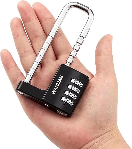 Miniatura 9 de Candado de combinación, cerradura de combinación de 4 dígitos de 38 pulgadas de largo para exteriores, impermeable, para casillero escolar,