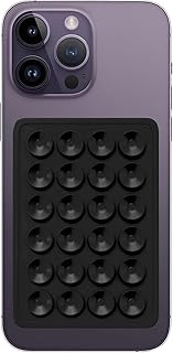 حامل موبايل لاصق من السيليكون - متوافق مع ايفون واندرويد، حامل موبايل بمراة لاصقة بدون استخدام اليدين - فيديوهات وصور سيلفي تيك توك