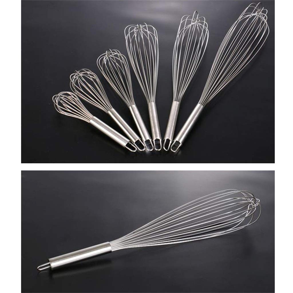 ZHANGXIAO Schneebesen, Rostfreier Stahl Verdickter Stahldraht Handgehalten Ei Rührstab Kuchen Backen Zuhause (Größe : 60cm)