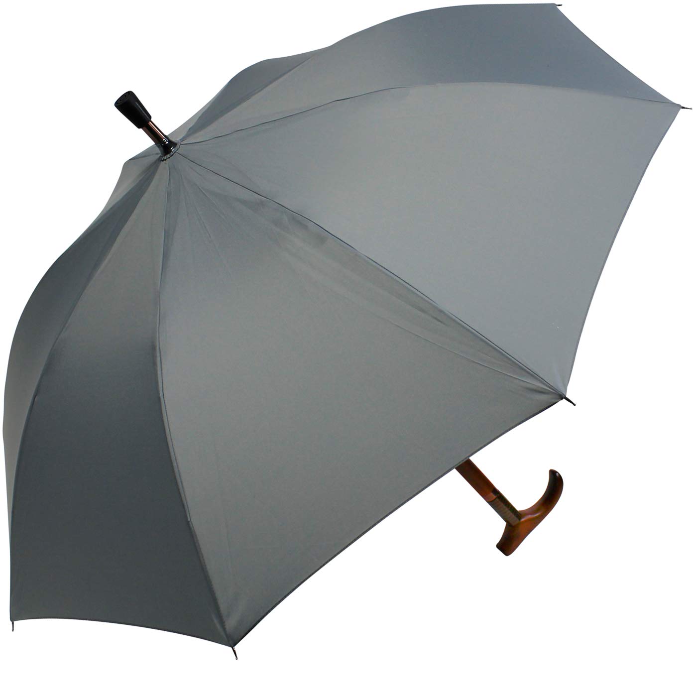 iX-brella Stützschirm höhenverstellbar mit Holzgriff - grau