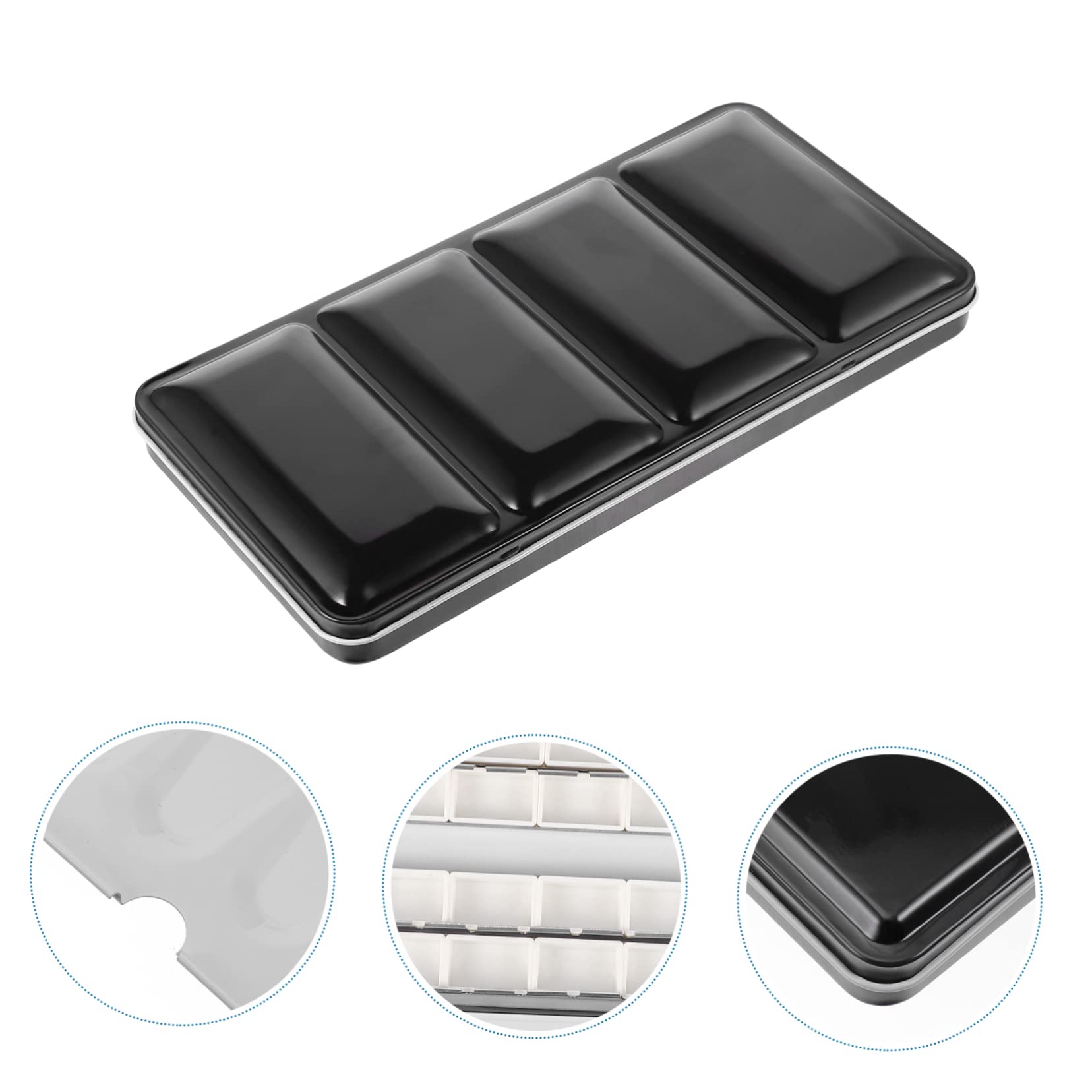 PLAFOPE Boîte Vide pour Aquarelle Récipient à Pigments Métal Pots De Peinture Vides pour Coffret De Peinture