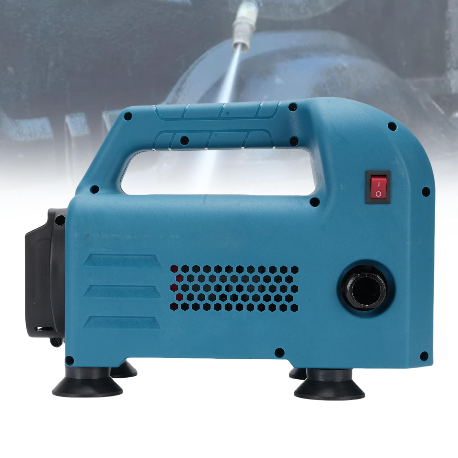 Aramox Idropulitrice Senza Fili, Idropulitrice Portatile in ABS, Alta Pressione da 150 Bar per Autolavaggio e Giardinaggio