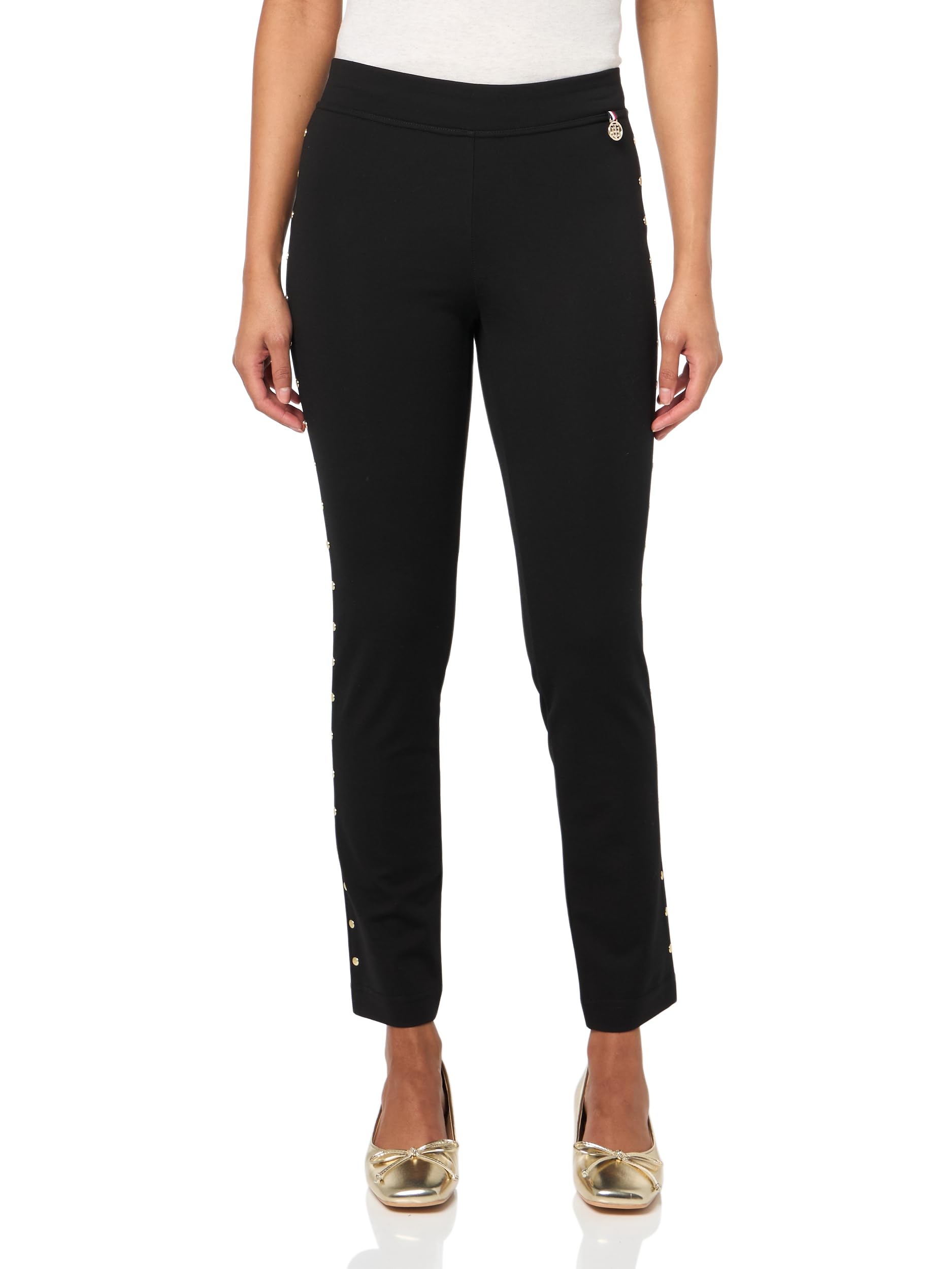 Tommy Hilfiger Womens Skinny Studded Ponte Pants