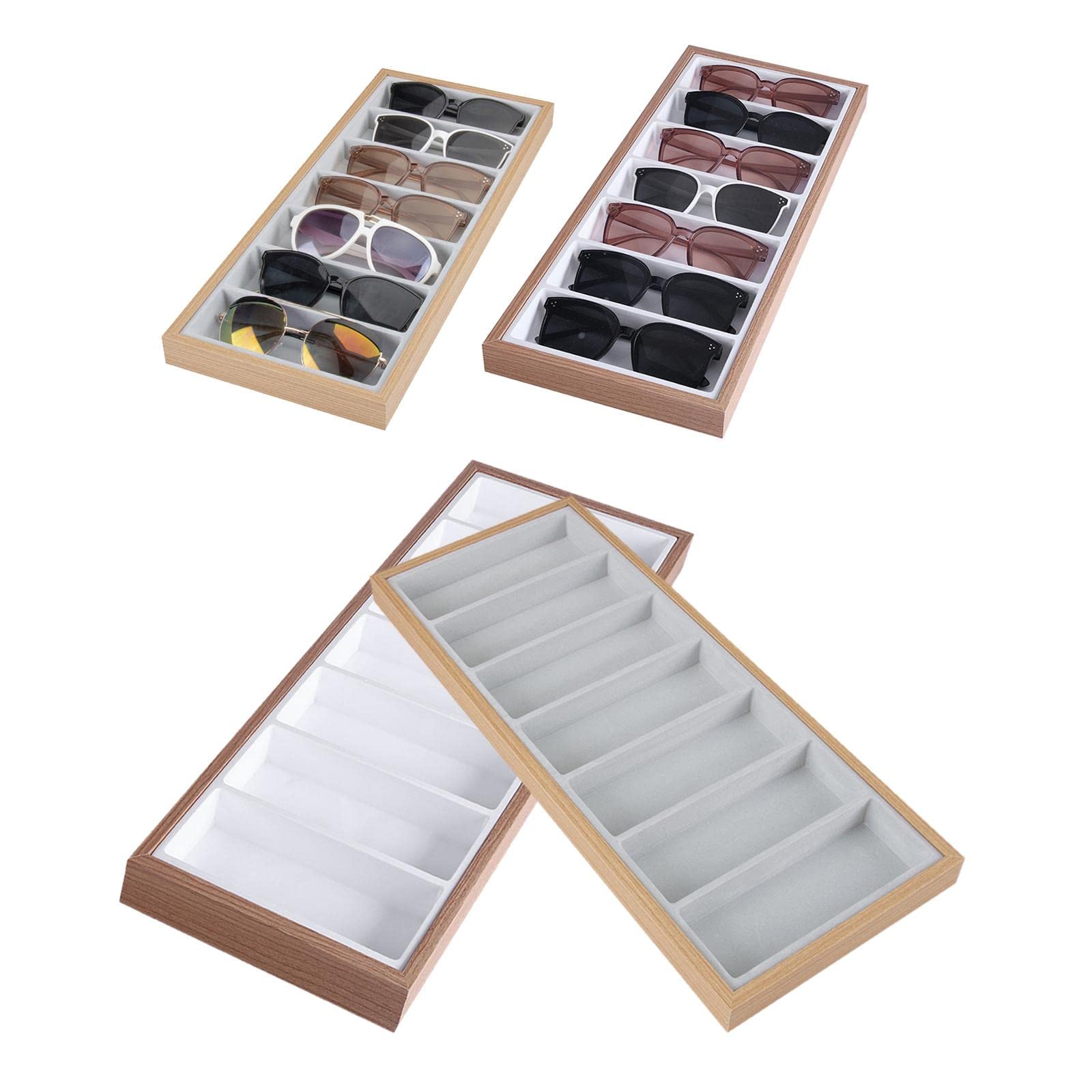 Colcolo 2pcs Gafas Joyería Bandeja Apilable Gafas de Terre Organizador de Almacenamiento